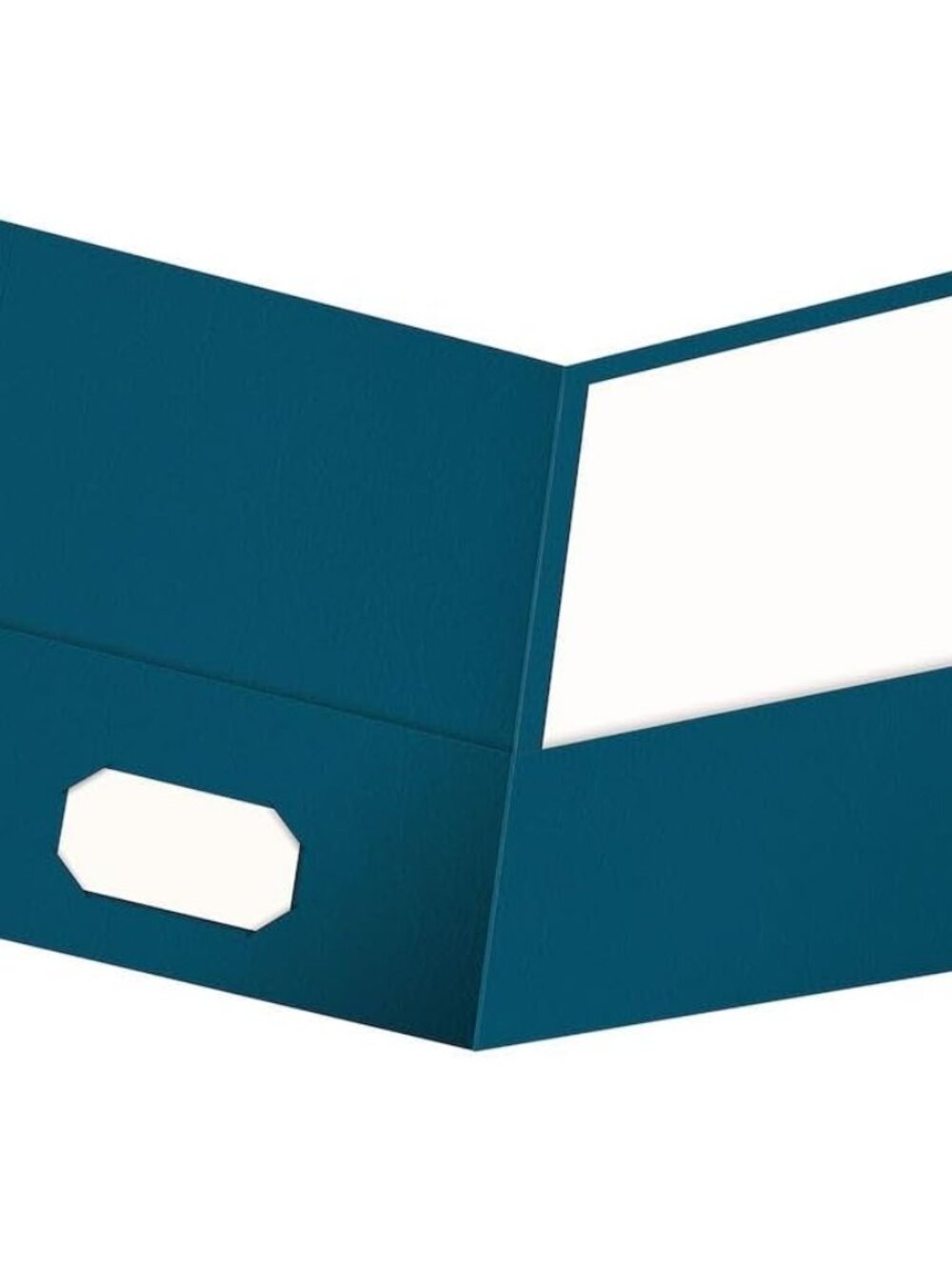 Twin-Pocket Folders, Textured Paper, Letter Size, Blue, Holds 100 Sheets, Box of